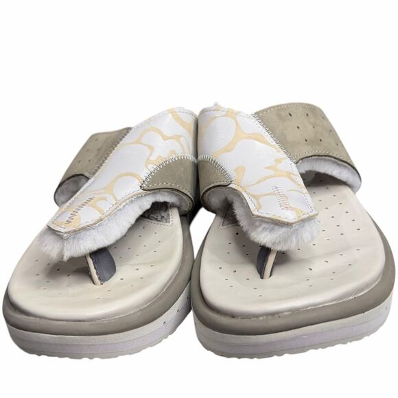 Deckers X Lab Gldtr Slide Sandal Men 10 Gray Beige Flip Flops Recovery Comfort - Picture 5 of 13